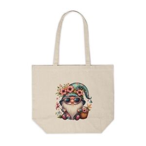 Spring Garden Gnome Custom Canvas Tote Bag